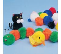 Baker Ross Lot de 100 pompons colorés pour enfants - Bricolage - Pour la maison ou la salle de classe.