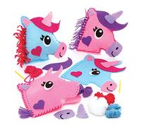 Baker Ross- Lot de 2 Kits de Couture de Coussin Licorne, AW623, Coloris Assortis
