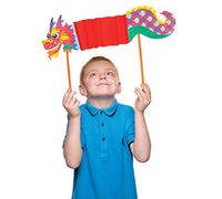 Baker Ross Lot de 5 Boîtes de Rangement pour Poupée Motif Dragon, couleurs assorties