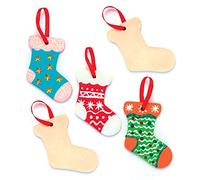 Baker Ross Lot de 5 Chaussettes de Noël en Céramique pour Enfants