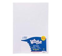 Baker Ross Lot de 50 feuilles de papier cartonné Blanc Format A3 220 g/m²