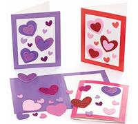 Baker Ross Lot de 6 cartes en forme de cœur pour la Saint-Valentin pour enfants (FC454)