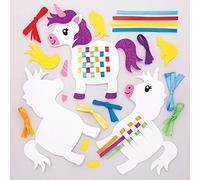 Baker Ross Lot de 6 Pochoirs en Forme de Licorne Arc-en-Ciel pour Enfants AW630
