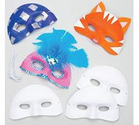 Baker Ross Lot de 8 Masques Loup Vénitien à personnaliser - Idéal comme accessoire pour déguisements