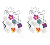 Baker Ross Ltd EK662 Collier avec Pendentif Mosaïque en Cristal Assorti (Lot de 2)