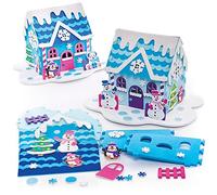 Baker Ross Maison Noel Kit motif Bonhomme de Neige - Lot de 2, Kit Deco de Noel (FX292)