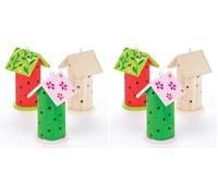 Baker Ross Maisons en bois pour coccinelles, fournitures idéales pour les activités de loisirs pour enfants (Boîte de 2) (Lot de 2)