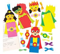 Baker Ross Marque Pages à Gratter motif Héros Etoilés - Lot de 5, Loisirs Créatifs pour les Enfants (FE402)