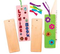 Baker Ross Marque-pages en bois (Paquet de 10) - Loisirs créatifs enfants