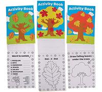 Baker Ross Mini Livres d'Activités d'Automne - Lot de 12, Activites Manuelles pour Enfants (FX193)