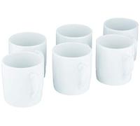 Baker Ross Mini mug en porcelaine blanche E774, 5 cm de haut, à peindre et à décorer pour les enfants (lot de 6), Blanc