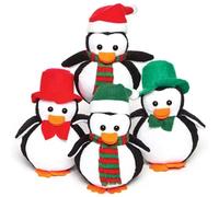 Baker Ross Mini Pingouins de Noël Rembourrés de Granulés. Parfaits au Pied du Sapin pour Les Enfants (Lot de 4)
