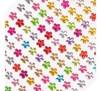 Baker Ross Mini Strass Fleurs Autocollantes (Lot de 308) - Matériel Créatif pour Enfants et Adultes - Version Anglaise