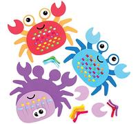Baker Ross Modele a Tisser motif Crabes - Lot de 6, Loisir Creatif Enfant (AT890)