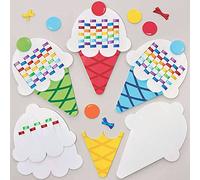 Baker Ross Modele a Tisser motif Creme Glacée - Lot de 6, Loisir Creatif Enfant (FC795)