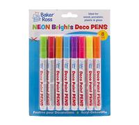 Baker Ross Neon Brights Lot de 8 stylos de peinture décorative AW426 Coloris Assortis