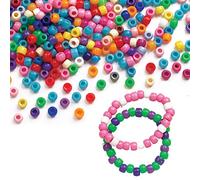 Baker Ross Pack économique de Perles colorées (Lot de 600) - Matériel créatif pour Enfants et Adultes EC1588