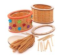 Baker Ross Paniers en Bois à Tisser - Lot de 2, Activites Manuelles pour les Enfants (AX732)