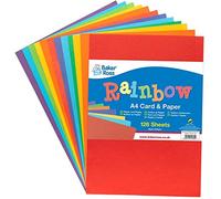Baker Ross Papier Cartonné A4 Couleur - Lot de 126, Loisirs Creatifs pour les Enfants (AX955)