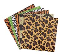Baker Ross Papier Coloré motifs Animaliers - Lot de 48, Papier Loisirs Creatifs (FC953)