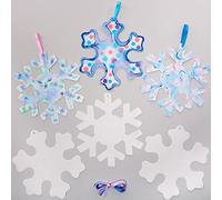 Baker Ross Papier Diffuseur motif Flocons de Neige - Lot de 30, Papier Loisirs Creatifs (FX302)
