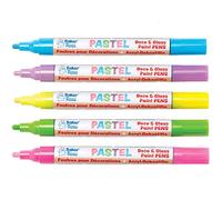 Baker Ross Pastel Deco & Glass Paint Pens - Pack de 5, Pâques Artisanat, Artisanat pour enfants (AT480)