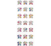 Baker Ross Pierres autocollantes papillons arc - en - ciel - Lot de 20 - Matériel créatif pour enfants et adultes - version anglaise