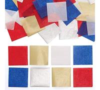 Baker Ross PJ114 carrés de papier de soie rouge, blanc et bleu - paquet de 4000, Fête Nationale Fournitures pour l'artisanat, artisanat en papier
