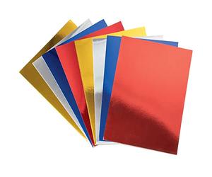 Baker Ross PJ123 Carte A4 Métallisée Rouge, Blanc et Bleu - Lot de 20, Kids Craft Card Essentials, Fête Nationale Arts and Crafts Materials for Kids