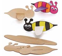 Baker Ross Planeur Enfant en Bois motif Guepe - Lot de 8, Activités Manuelles Enfant (FC801)
