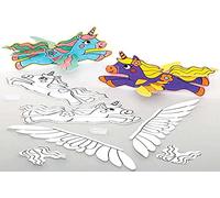 Baker Ross Planeur Enfant motif Licornes - Lot de 10, Loisirs Créatifs pour Enfants (FE261)