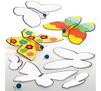 Baker Ross Planeurs papillons à colorier (Paquet de 10) - Loisirs créatifs à thème pour enfants