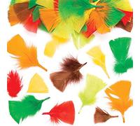 Baker Ross Plumes aux Couleurs d'automne (Paquet de 120) - Loisirs Créatifs et Décorations pour Enfants