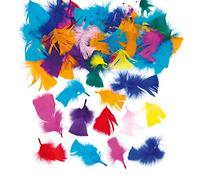 Baker Ross Plumes pour collage (lot de 130) - Matériel créatif pour adultes et enfants , coloris assortis