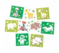 Baker Ross Pochoirs animaux de la jungle (lot de 6), loisirs créatifs pour enfants