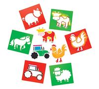 Baker Ross Pochoirs Ferme (Lot de 6) AW631 Coloris Assortis