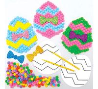 Baker Ross Pom Poms de Pâques - Lot de 5, Loisirs Créatifs pour Enfants (AX757)