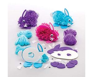 Baker Ross Pom Poms motif Lapin - Lot de 3, Activités Manuelles pour Enfants (AW198)