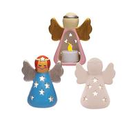 Baker Ross Porte-Bougies Chauffe-Plats Anges en céramique (Boite de 3) - Loisirs créatifs de Noël pour Enfants AT137