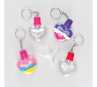 Baker Ross Porte-clés à remplir de sable cœur (Lot de 5) - Loisirs créatifs pour enfants
