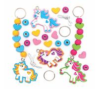 Baker Ross Porte Clés motif Licornes - Lot de 6, Activites Manuelles pour Enfants (AX668)