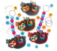 Baker Ross Porte Clés motif Paresseux - Lot de 4, Loisirs Creatifs Enfants (FE440)
