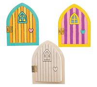 Baker Ross Portes de fée en bois à décorer (Paquet de 4) -Loisirs créatifs pour enfants, AT535