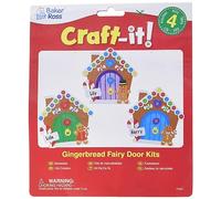 Baker Ross Portes de Fées motif Maison de Pain d'Epices - Lot de 4, Kit Creatif Enfant (FX301)