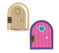 Baker Ross Portes féériques en bois parfaites pour les fournitures d'activités de loisirs pour enfants (Boîte de 4), 8.5cm x 11cm