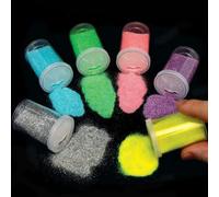 Baker Ross Pots à Paillettes aux Couleurs Licorne - Lot de 6, Fournitures Artistiques pour les Enfants (FC320)