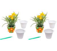 Baker Ross Pots de Fleurs à Personnaliser (Lot de 20) - Idéal comme Cadeau de Fête des mères, Blanc