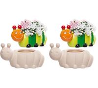 Baker Ross Pots de Fleurs chenilles en céramique Que Les Enfants pourront fabriquer pour des décorations créatives (Boîte de 2) (Lot de 2)