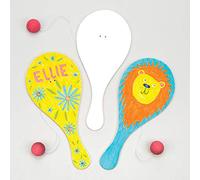 Baker Ross Raquette avec Balle à Décorer - Lot de 6, Jokari Jeu de Raquette Enfant (E891)