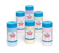 Baker Ross Sable de couleur pastel (boîte de 6) Pour les œuvres d'artisanat d'art de sable pour enfants et les effets de peinture texturés
